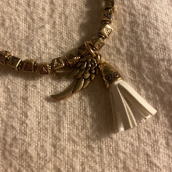Tribal Style Gold&white Bracelet - Picture 4 of 4